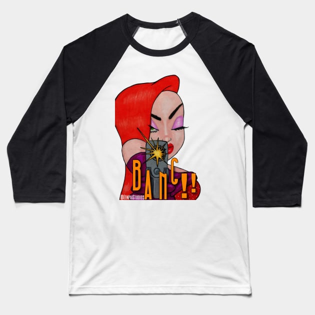 Jessica Rabbit II Baseball T-Shirt by Zenpaistudios